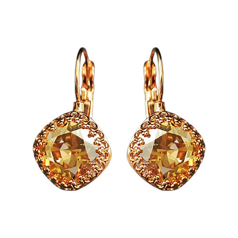 Auskarai "Vintāžš IV (Auksinė Šešėlis)" su Swarovski™ kristalais